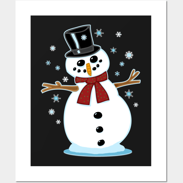 Happy Snowman Wall Art by RockettGraph1cs